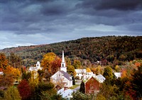 Autumn in New England&#39;s Barnet, Vermont. Original image from <a href="https://www.rawpixel.com/search/carol%20m.%20highsmith?sort=curated&amp;page=1">Carol M. Highsmith</a>&rsquo;s America, Library of Congress collection. Digitally enhanced by rawpixel.