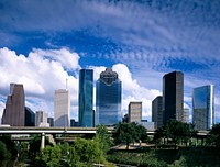 Houston, Texas Skyline. Original image from <a href="https://www.rawpixel.com/search/carol%20m.%20highsmith?sort=curated&amp;page=1">Carol M. Highsmith</a>&rsquo;s America, Library of Congress collection. Digitally enhanced by rawpixel.