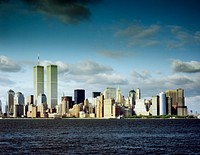 New York Skyline, Pre-9/11. Original image from <a href="https://www.rawpixel.com/search/carol%20m.%20highsmith?sort=curated&amp;page=1">Carol M. Highsmith</a>&rsquo;s America, Library of Congress collection. Digitally enhanced by rawpixel.