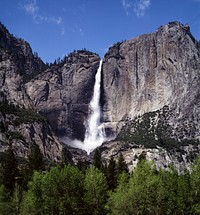 Spectacular Yosemite Falls, Yosemite National Park. Original image from Carol M. Highsmith&rsquo;s America, Library of Congress collection. Digitally enhanced by rawpixel.