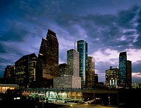 Twilight in Houston. Original image from Carol M. Highsmith&rsquo;s America, Library of Congress collection. Digitally enhanced by rawpixel.