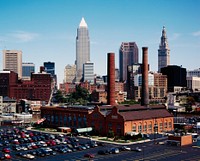 Flats' District in Cleveland, Ohio. Original image from Carol M. Highsmith&rsquo;s America, Library of Congress collection. Digitally enhanced by rawpixel.