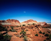 Capitol Reef National Park, Utah. Old Mammoth Road. Original image from <a href="https://www.rawpixel.com/search/carol%20m.%20highsmith?sort=curated&amp;page=1">Carol M. Highsmith</a>&rsquo;s America, Library of Congress collection. Digitally enhanced by rawpixel.