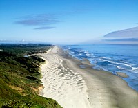 Oregon Dunes along the Pacific Ocean. Original image from <a href="https://www.rawpixel.com/search/carol%20m.%20highsmith?sort=curated&amp;page=1">Carol M. Highsmith</a>&rsquo;s America, Library of Congress collection. Digitally enhanced by rawpixel.