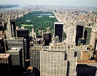 Aerial view of New York City Central Park in 2001. Original image from <a href="https://www.rawpixel.com/search/carol%20m.%20highsmith?sort=curated&amp;page=1">Carol M. Highsmith</a>&rsquo;s America, Library of Congress collection. Digitally enhanced by rawpixel.