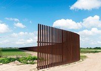 United States-Mexican border-security fence in Brownsville, Texas. Original image from <a href="https://www.rawpixel.com/search/carol%20m.%20highsmith?sort=curated&amp;page=1">Carol M. Highsmith</a>&rsquo;s America, Library of Congress collection. Digitally enhanced by rawpixel.