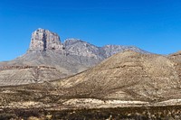 View of the Guadalupe Mountains in Guadalupe Mountains National Park in Hudspeth County, Texas. Original image from <a href="https://www.rawpixel.com/search/carol%20m.%20highsmith?sort=curated&amp;page=1">Carol M. Highsmith</a>&rsquo;s America, Library of Congress collection. Digitally enhanced by rawpixel.