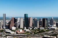 Skyline of Houston, Texas in 2014. Original image from <a href="https://www.rawpixel.com/search/carol%20m.%20highsmith?sort=curated&amp;page=1">Carol M. Highsmith</a>&rsquo;s America, Library of Congress collection. Digitally enhanced by rawpixel.