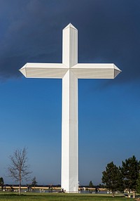 A 19-story-high cross near Groom in the Texas. Original image from Carol M. Highsmith’s America, Library of Congress collection. Digitally enhanced by rawpixel.