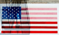 American flag mural in Chinatown. Original image from <a href="https://www.rawpixel.com/search/carol%20m.%20highsmith?sort=curated&amp;page=1">Carol M. Highsmith</a>&rsquo;s America, Library of Congress collection. Digitally enhanced by rawpixel.