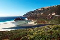Pacific Coast Highway Scenic. State Route 1. Original image from <a href="https://www.rawpixel.com/search/carol%20m.%20highsmith?sort=curated&amp;page=1">Carol M. Highsmith</a>&rsquo;s America, Library of Congress collection. Digitally enhanced by rawpixel.