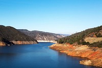 New Melones Lake, near Columbia, California. Original image from <a href="https://www.rawpixel.com/search/carol%20m.%20highsmith?sort=curated&amp;page=1">Carol M. Highsmith</a>&rsquo;s America, Library of Congress collection. Digitally enhanced by rawpixel.