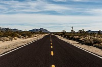 A very long and very brown road in the Mojave National Preserve in California. Original image from Carol M. Highsmith&rsquo;s America, Library of Congress collection. Digitally enhanced by rawpixel.