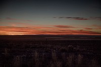 A sunset over the sagebrush in Sweetwater County, Wyoming. Original image from Carol M. Highsmith&rsquo;s America, Library of Congress collection. Digitally enhanced by rawpixel.