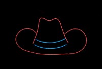 Cowboy-hat neon in a food tent at the Iowa State Fair in the capital city of Des Moines. Original image from Carol M. Highsmith&rsquo;s America, Library of Congress collection. Digitally enhanced by rawpixel.