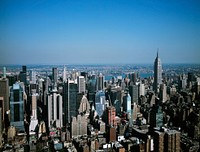 View of Manhattan skyline, New York. Original image from Carol M. Highsmith&rsquo;s America, Library of Congress collection. Digitally enhanced by rawpixel.