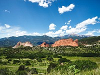 The Garden of the Gods, a public park in Colorado Springs, Colorado USA - Original image from <a href="https://www.rawpixel.com/search/carol%20m.%20highsmith?sort=curated&amp;page=1">Carol M. Highsmith</a>&rsquo;s America, Library of Congress collection. Digitally enhanced by rawpixel