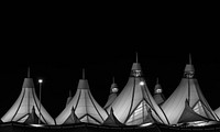 Denver International Airport's peaked roof, outside Denver, Colorado, designed by Fentress Bradburn Architects.Original image from Carol M. Highsmith’s America, Library of Congress collection. Digitally enhanced by rawpixel