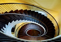 Elaborate spiral staircase, at the Nathaniel Russell House in South Carolina. Original image from Carol M. Highsmith&rsquo;s America, Library of Congress collection. Digitally enhanced by rawpixel.h