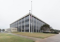 Exterior. George Howard Jr. Federal Building and U.S Courthouse, Pine Bluff, Arkansas (2017) by <a href="https://www.rawpixel.com/search/carol%20m.%20highsmith?sort=curated&amp;page=1">Carol M. Highsmith</a>. Original image from Library of Congress. Digitally enhanced by rawpixel.