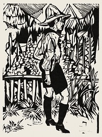 Der Pfadfinder (ca.1930) print in high resolution by Ernst Ludwig Kirchner. Original from The Cleveland Museum of Art. Digitally enhanced by rawpixel.