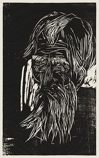 Father M&uuml;ller (1918) print in high resolution by Ernst Ludwig Kirchner. Original from Yale University Art Gallery. Digitally enhanced by rawpixel.