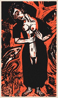 The Suicide (1921) print in high resolution by <a href="https://www.rawpixel.com/search/Ernst%20Ludwig%20Kirchner?sort=curated&amp;page=1&amp;topic_group=_my_topics">Ernst Ludwig Kirchner</a>. Original from Yale University Art Gallery. Digitally enhanced by rawpixel.