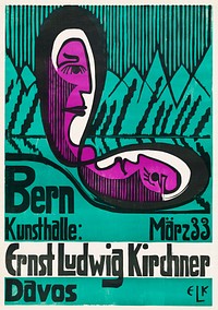 Bern Kunsthalle, March 33 (1933) print in high resolution by Ernst Ludwig Kirchner. Original from The National Gallery of Art. Digitally enhanced by rawpixel.