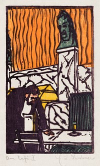 Head Waiter in Café (1904) print in high resolution by Ernst Ludwig Kirchner. Original from The National Gallery of Art. Digitally enhanced by rawpixel.