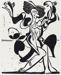 Mary Wigman&#39;s Dance (1933) print in high resolution by <a href="https://www.rawpixel.com/search/Ernst%20Ludwig%20Kirchner?sort=curated&amp;page=1&amp;topic_group=_my_topics">Ernst Ludwig Kirchner</a>. Original from The National Gallery of Art. Digitally enhanced by rawpixel.