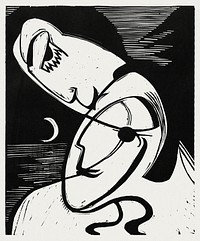 The Kiss (1930) print in high resolution by <a href="https://www.rawpixel.com/search/Ernst%20Ludwig%20Kirchner?sort=curated&amp;page=1&amp;topic_group=_my_topics">Ernst Ludwig Kirchner</a>. Original from The National Gallery of Art. Digitally enhanced by rawpixel.