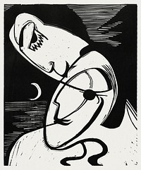 The Kiss (1930) print in high resolution by Ernst Ludwig Kirchner. Original from The National Gallery of Art. Digitally enhanced by rawpixel.