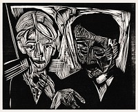 The Married Couple M&uuml;ller (1919) print in high resolution by <a href="https://www.rawpixel.com/search/Ernst%20Ludwig%20Kirchner?sort=curated&amp;page=1&amp;topic_group=_my_topics">Ernst Ludwig Kirchner</a>. Original from The National Gallery of Art. Digitally enhanced by rawpixel.