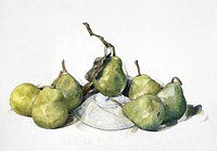 Green Pears (1929) by Charles Demuth. Original from Yale University Art Gallery. Digitally enhanced by rawpixel.