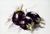 Eggplants (1927) painting in high resolution by Charles Demuth. Original from The MET Museum. Digitally enhanced by rawpixel.