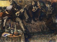 Bohème (1910) painting in high resolution by Leo Gestel. Original from The Rijksmuseum. Digitally enhanced by rawpixel.