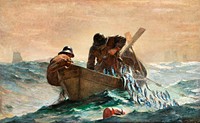 The Herring Net (1885) by <a href="https://www.rawpixel.com/search/Winslow%20Homer?sort=curated&amp;page=1&amp;topic_group=_my_topics">Winslow Homer</a>. Original from The Smithsonian Institution. Digitally enhanced by rawpixel.
