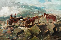 Mount Washington (1869) by <a href="https://www.rawpixel.com/search/Winslow%20Homer?sort=curated&amp;page=1&amp;topic_group=_my_topics">Winslow Homer</a>. Original from The Smithsonian Institution. Digitally enhanced by rawpixel.
