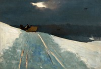 Sleigh Ride (ca. 1890&ndash;1895) by <a href="https://www.rawpixel.com/search/Winslow%20Homer?sort=curated&amp;page=1&amp;topic_group=_my_topics">Winslow Homer</a>. Original from The Clark Art Institute. Digitally enhanced by rawpixel.