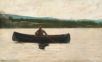 Playing a Fish (1875) by <a href="https://www.rawpixel.com/search/Winslow%20Homer?sort=curated&amp;page=1&amp;topic_group=_my_topics">Winslow Homer</a>. Original from The Clark Art Institute. Digitally enhanced by rawpixel.by Winslow Homer. Original from The Clark Art Institute. Digitally enhanced by rawpixel.