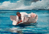 The Water Fan (ca. 1888&ndash;1889) by <a href="https://www.rawpixel.com/search/Winslow%20Homer?sort=curated&amp;page=1&amp;topic_group=_my_topics">Winslow Homer</a>. Original from The Smithsonian Institution. Digitally enhanced by rawpixel.