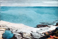 Natural Bridge, Bermuda (High Tide) (1901) by Winslow Homer. Original from The MET museum. Digitally enhanced by rawpixel.