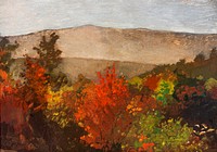 Autumn Treetops (1873) by Winslow Homer. Original from The Smithsonian. Digitally enhanced by rawpixel. Digitally enhanced by rawpixel.