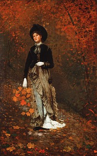 Autumn (1877) by <a href="https://www.rawpixel.com/search/Winslow%20Homer?sort=curated&amp;page=1&amp;topic_group=_my_topics">Winslow Homer</a>. Original from The National Gallery of Art. Digitally enhanced by rawpixel.
