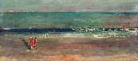 The Beach, Late Afternoon (1869) by <a href="https://www.rawpixel.com/search/Winslow%20Homer?sort=curated&amp;page=1&amp;topic_group=_my_topics">Winslow Homer</a>. Original from The MET museum. Digitally enhanced by rawpixel.1