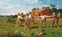 Snap the Whip (1872) by <a href="https://www.rawpixel.com/search/Winslow%20Homer?sort=curated&amp;page=1&amp;topic_group=_my_topics">Winslow Homer</a>. Original from The MET museum. Digitally enhanced by rawpixel.