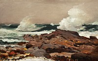Eastern Point (1900) by <a href="https://www.rawpixel.com/search/Winslow%20Homer?sort=curated&amp;page=1&amp;topic_group=_my_topics">Winslow Homer</a>. Original from The Clark Art Institute. Digitally enhanced by rawpixel.