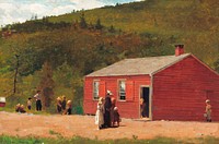 School Time (ca.1874) by <a href="https://www.rawpixel.com/search/Winslow%20Homer?sort=curated&amp;page=1&amp;topic_group=_my_topics">Winslow Homer</a>. Original from The National Gallery of Art. Digitally enhanced by rawpixel.