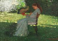 The Butterfly (1872) by <a href="https://www.rawpixel.com/search/Winslow%20Homer?sort=curated&amp;page=1&amp;topic_group=_my_topics">Winslow Homer</a>. Original from The Smithsonian. Digitally enhanced by rawpixel.