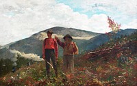 Two Guides (1877) by <a href="https://www.rawpixel.com/search/Winslow%20Homer?sort=curated&amp;page=1&amp;topic_group=_my_topics">Winslow Homer</a>. Original from The Clark Art Institute. Digitally enhanced by rawpixel.